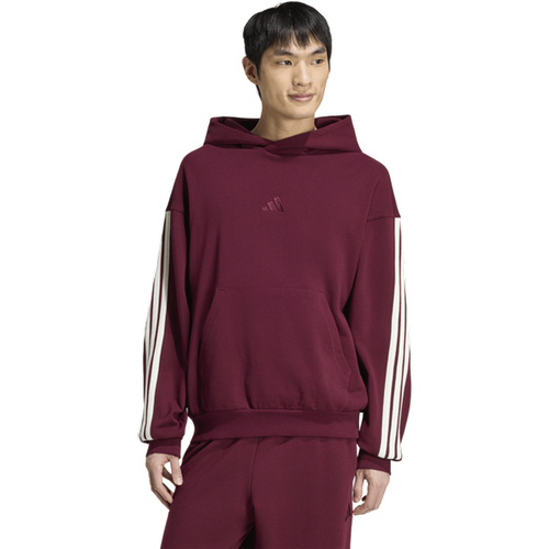 Kit 3-stripes Hoodie - Sweats à capuche, Rouge - Taille XS - Jersey de coton - Adidas - Modalova