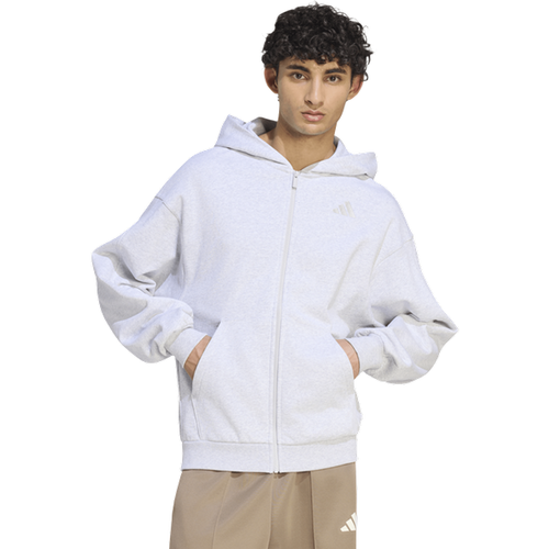 Kit Small Logo Full-zip Hoodie - Sweats à capuche, Gris - Taille XS - Jersey de coton - Adidas - Modalova