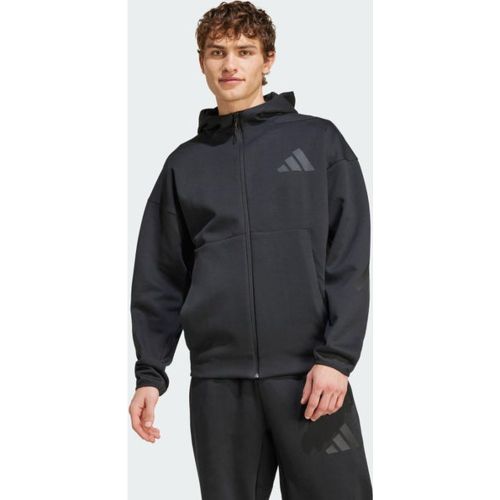 Z.n.e. Full-zip Hooded Track - Manteaux blousons, Noir - Taille L - Poly Mesh - Adidas - Modalova