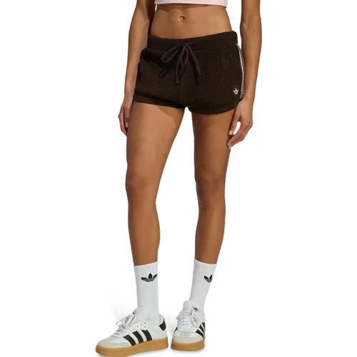 Knitted Crochet Shorts - Shorts, Marron - Taille S (34-36) - Poly Mesh - Adidas - Modalova
