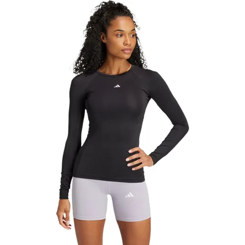 Techfit Long Sleeve Training Top - T-Shirts, Noir - Taille XL (46-48) - Poly Mesh - Adidas - Modalova