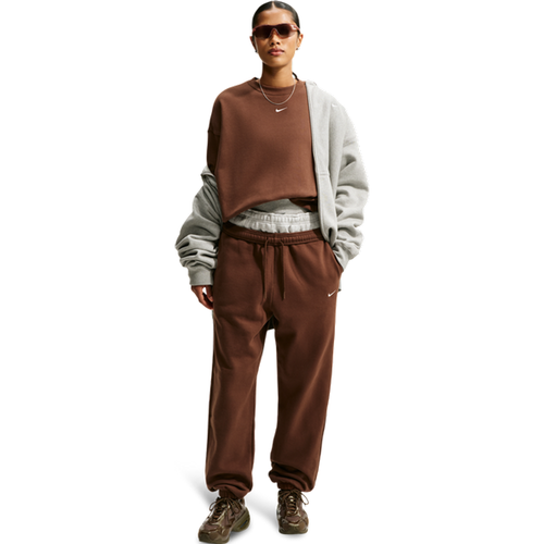 Fleece - Pantalons, Marron - Taille 36 - Jersey de coton - Nike - Modalova