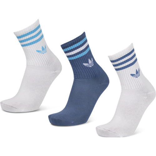 Mid Cut Crew 3 Pack Unisexe - Chaussettes, Bleu - Taille 40-42 - Adidas - Modalova