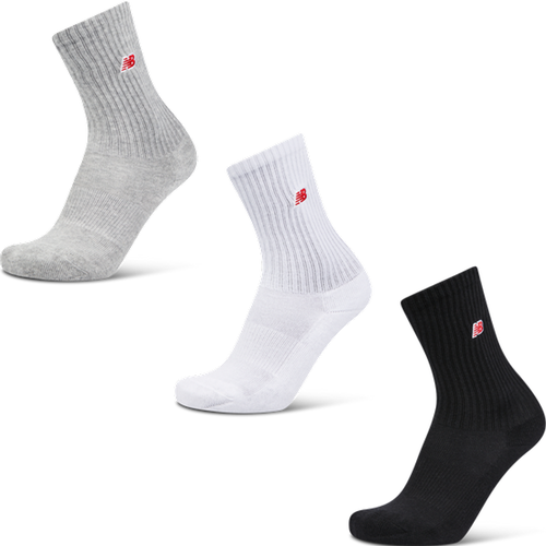 Crew 3 Pack Unisexe Chaussettes - Blanc - Taille: 35-38 - Coton - Foot Locker - New Balance - Modalova