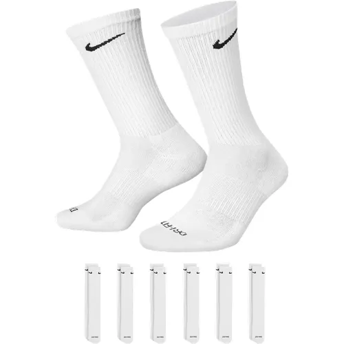 Everyday Cushioned Crew 6 Pack Unisexe - Chaussettes, Blanc - Taille 34 - 37.5 - Nike - Modalova