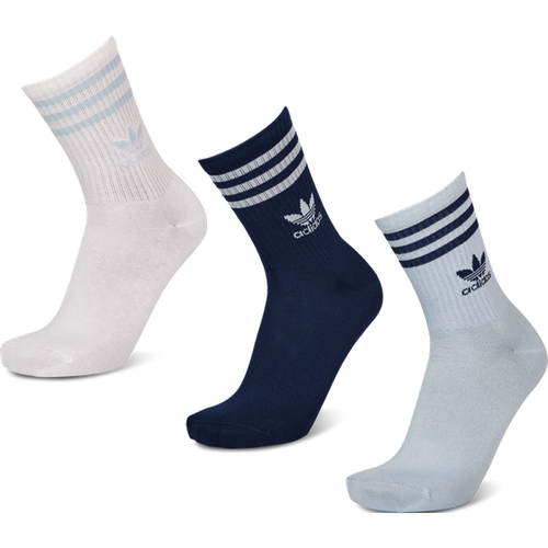 Mid Cut Crew 3 Pack Unisexe - Chaussettes, Bleu - Taille 37-39 - Adidas - Modalova