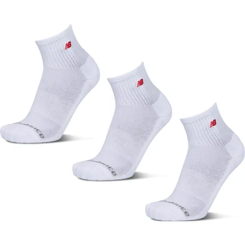 Ankle 3 Unisexe - Chaussettes, Blanc - Taille 39-42 - Coton - New Balance - Modalova