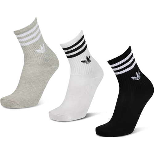 Mid Cut Crew 3 Pack Unisexe - Chaussettes, Gris - Taille 37-39 - Adidas - Modalova
