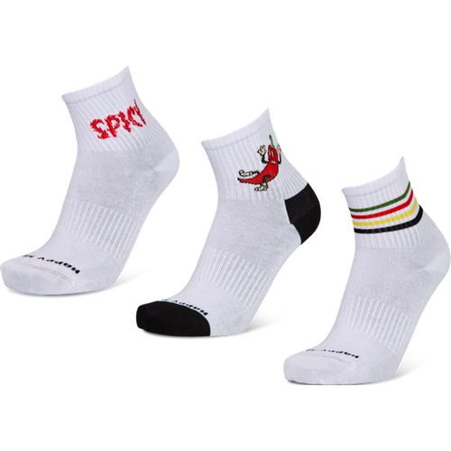 Ankle 3 Pack Unisexe - Chaussettes, Blanc - Taille 41-46 - Coton - Happy Socks - Modalova