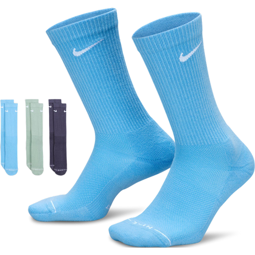Elevated Crew 3 Pack Unisexe - Chaussettes, Bleu - Taille 46 - 50 - Coton - Nike - Modalova