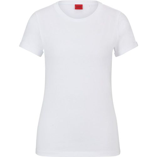 T-shirt Slim en jersey de coton à logo imprimé - HUGO - Modalova