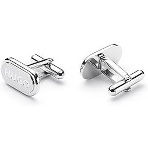 Boutons de manchette ovales à logo gravé - HUGO - Modalova