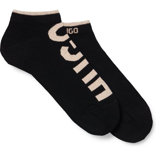Lot de deux paires de chaussettes basses en coton mélangé à logos - HUGO - Modalova