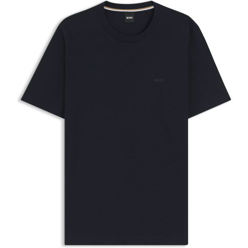 T-shirt en jersey de coton avec détail logoté - Boss - Modalova