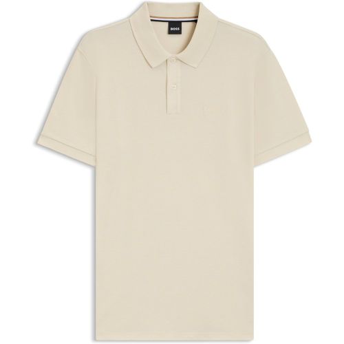 Polo Pallas en piqué de coton avec détails logotés - Boss - Modalova