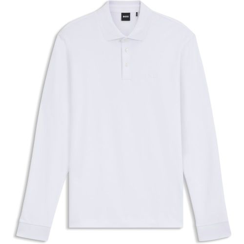 Polo en coton interlock à logo brodé - Boss - Modalova