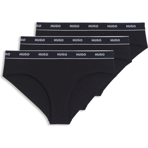 Lot de trois slips en coton stretch - HUGO - Modalova