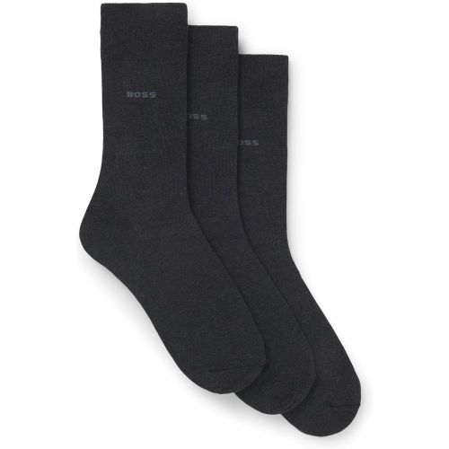 Lot de trois paires de chaussettes mi-mollet - Boss - Modalova