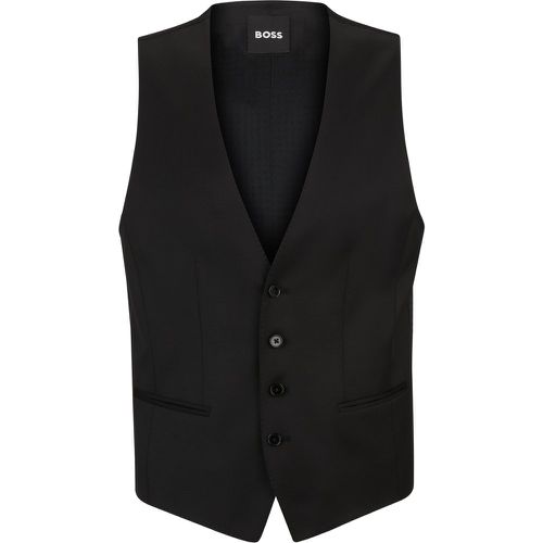 Gilet Slim en sergé de laine vierge - Boss - Modalova