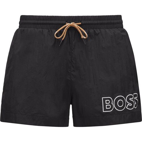 Short de bain à séchage rapide avec logo contouré - Boss - Modalova