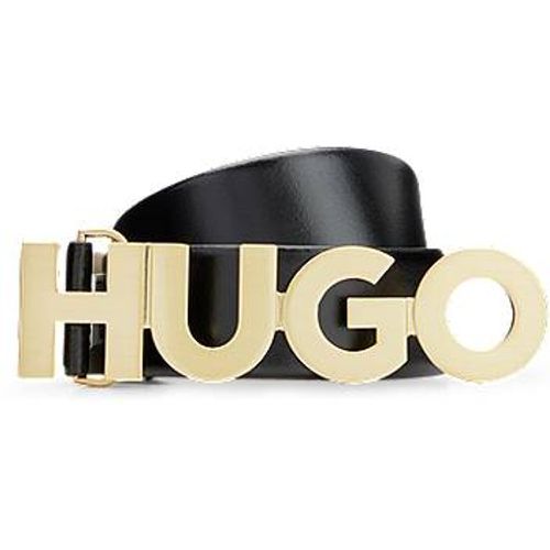 Ceinture en cuir italien avec boucle logo - HUGO - Modalova