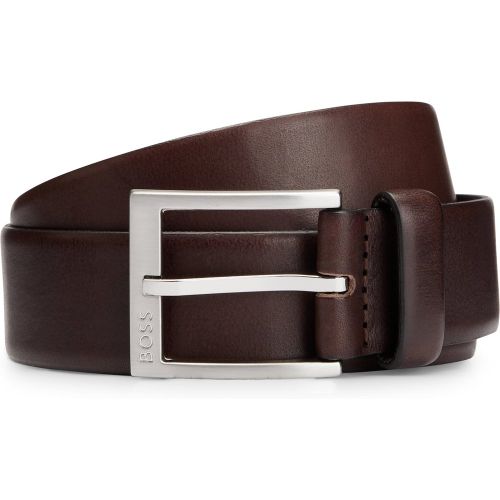 Ceinture en cuir italien avec boucle argentée - Boss - Modalova