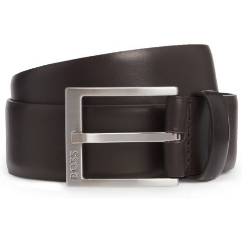 Ceinture en cuir italien avec boucle argentée - Boss - Modalova