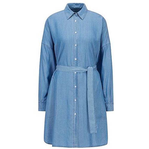 Robe-chemise Relaxed Fit en toile délavée - Boss - Modalova