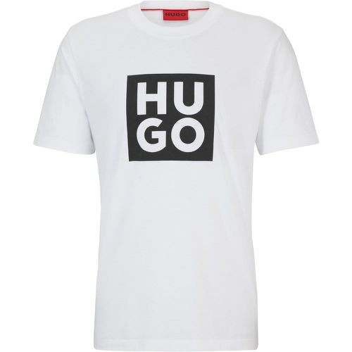 T-shirt en coton biologique avec logo imprimé - HUGO - Modalova