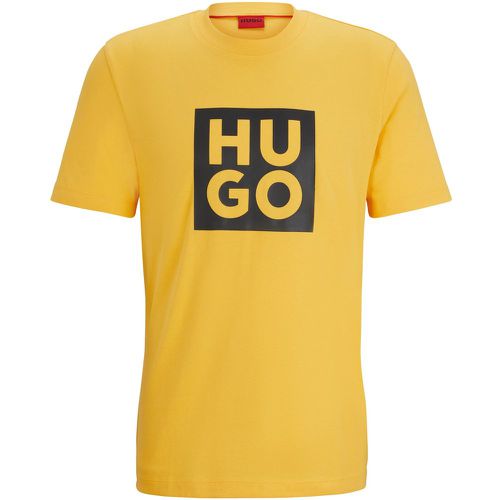 T-shirt en coton biologique avec logo imprimé - HUGO - Modalova
