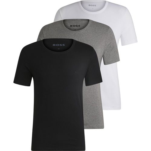 Lot de trois t-shirts en coton à logo brodé - Boss - Modalova