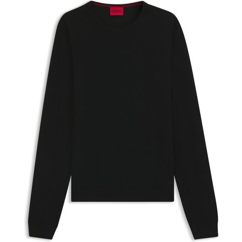 Pull en laine mérinos avec logo brodé - HUGO - Modalova
