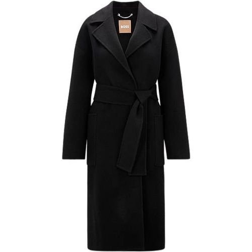 Manteau en laine mélangée avec ceinture - Boss - Modalova