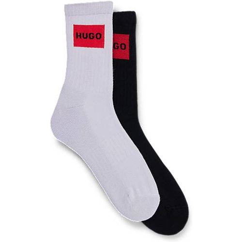 Lot de deux paires de chaussettes mi-mollet avec logo - HUGO - Modalova