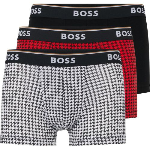 Lot de trois boxers courts en coton stretch ornés d’un logo à la taille - Boss - Modalova