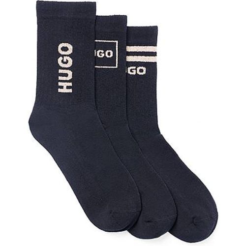Lot de deux paires de chaussettes mi-mollet avec logo - HUGO - Modalova
