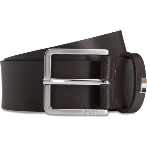 Ceinture en cuir fabriquée en Italie avec finition à rayures emblématiques - Boss - Modalova