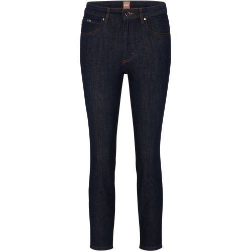 Jean raccourci Slim Fit en denim stretch Stay Indigo - Boss - Modalova