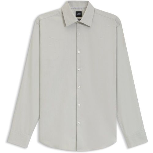 Chemise Regular en coton stretch structuré facile à repasser - Boss - Modalova