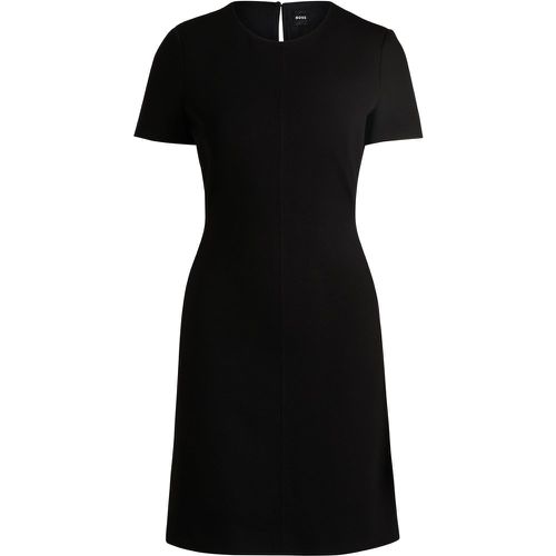 Robe Slim en tissu stretch à col rond - Boss - Modalova