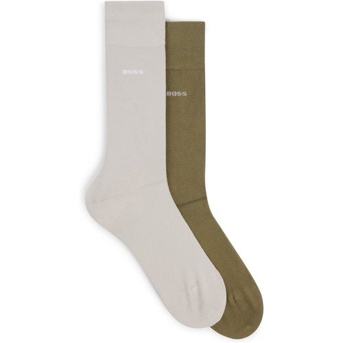 Lot de deux paires de chaussettes mi-mollet en viscose douce de bambou - Boss - Modalova