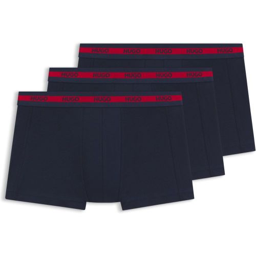 Lot de trois boxers avec logo en coton stretch - HUGO - Modalova