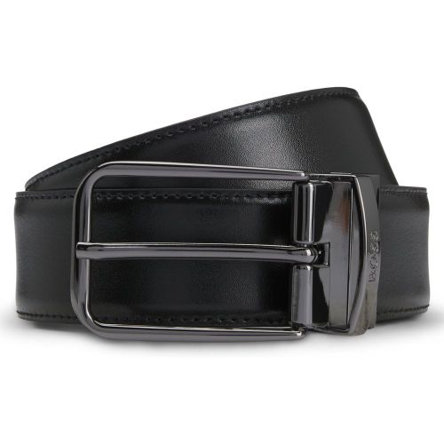 Ceinture réversible en cuir italien avec passant logoté - Boss - Modalova