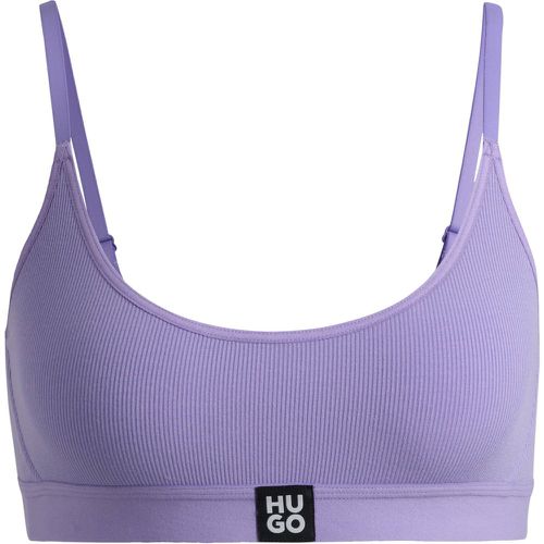 Brassière en modal stretch avec bandeau à logo - HUGO - Modalova