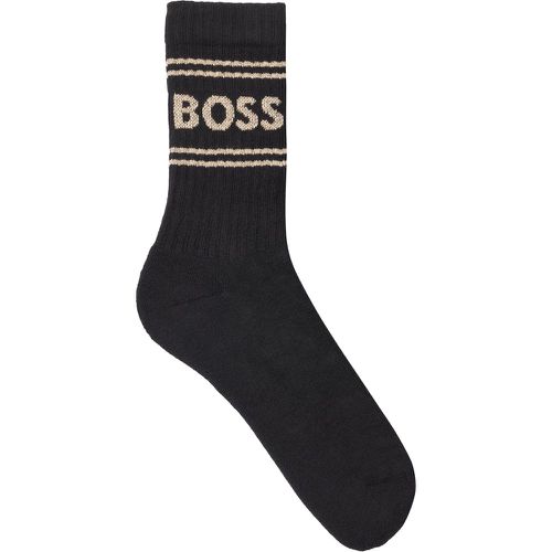 Chaussettes courtes à rayures et logo - Boss - Modalova