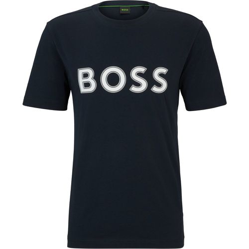 T-shirt Regular Fit en jersey de coton à logo imprimé - Boss - Modalova