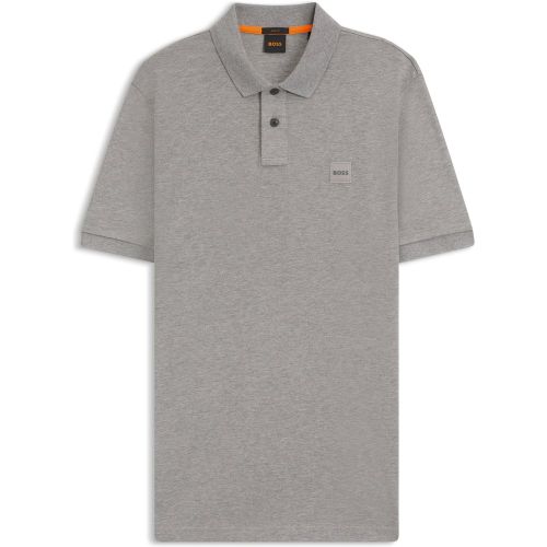 Polo Slim en coton stretch à patch logo - Boss - Modalova