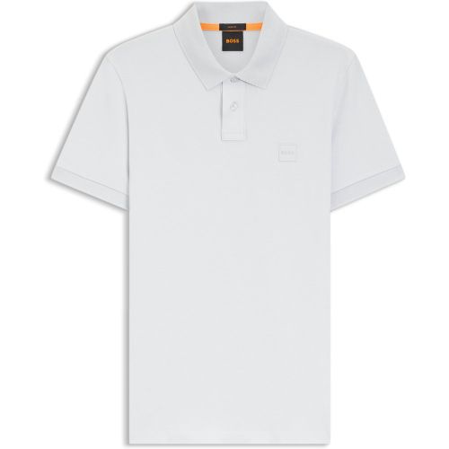 Polo Slim en coton stretch à patch logo - Boss - Modalova