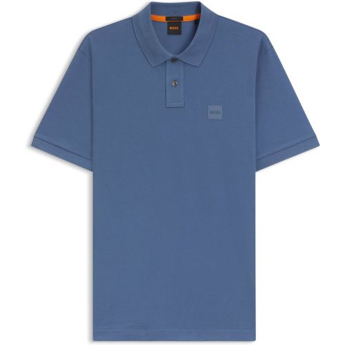 Polo Slim Fit en coton stretch à patch logo - Boss - Modalova