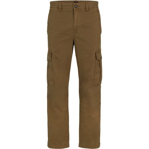 Pantalon cargo en coton stretch avec patch logo - Boss - Modalova
